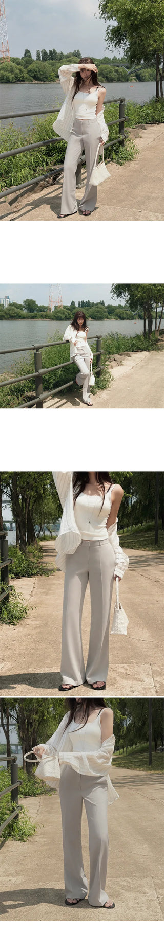 [3 colors] Watery Tencel Stripe Soft Shirt