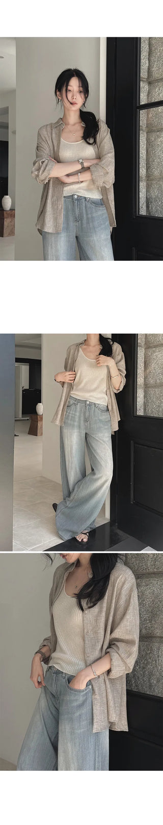 [4 colors] Organica Soft Grain Linen Shirt