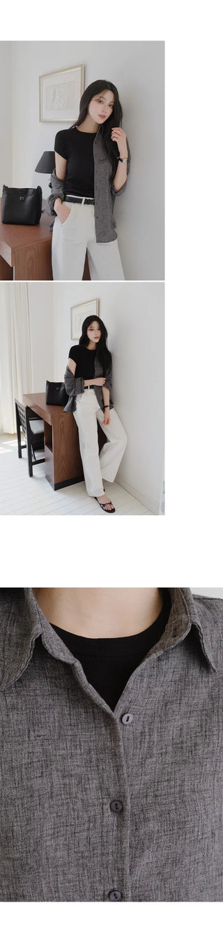 [4 colors] Organica Soft Grain Linen Shirt