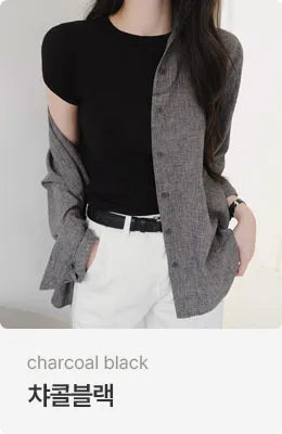 [4 colors] Organica Soft Grain Linen Shirt