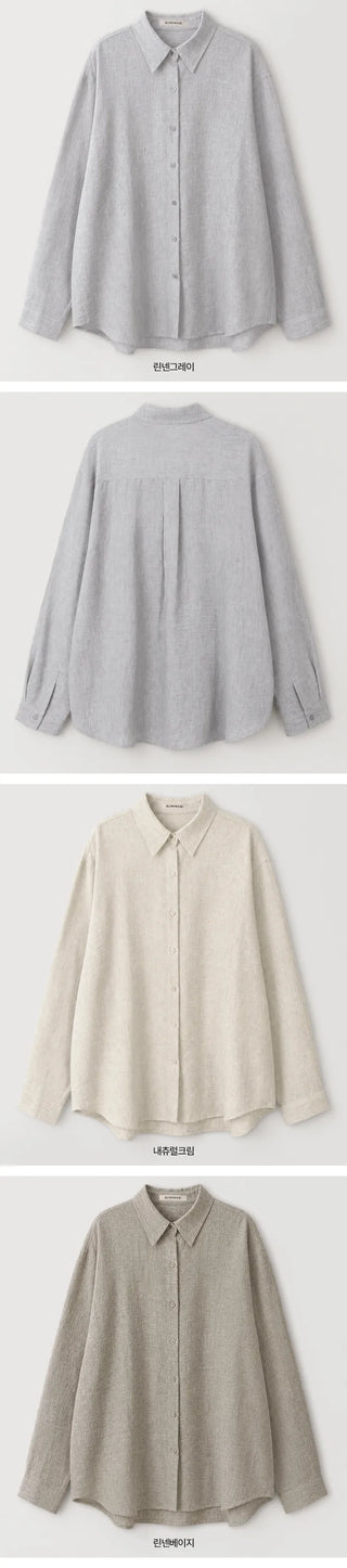 [4 colors] Organica Soft Grain Linen Shirt