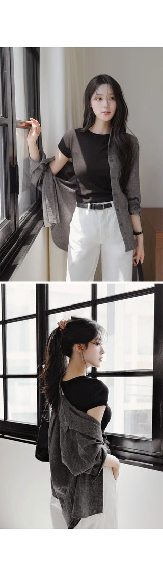 [4 colors] Organica Soft Grain Linen Shirt
