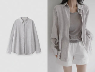 [4 colors] Organica Soft Grain Linen Shirt
