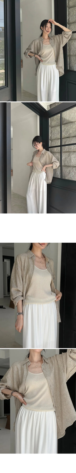 [4 colors] Organica Soft Grain Linen Shirt