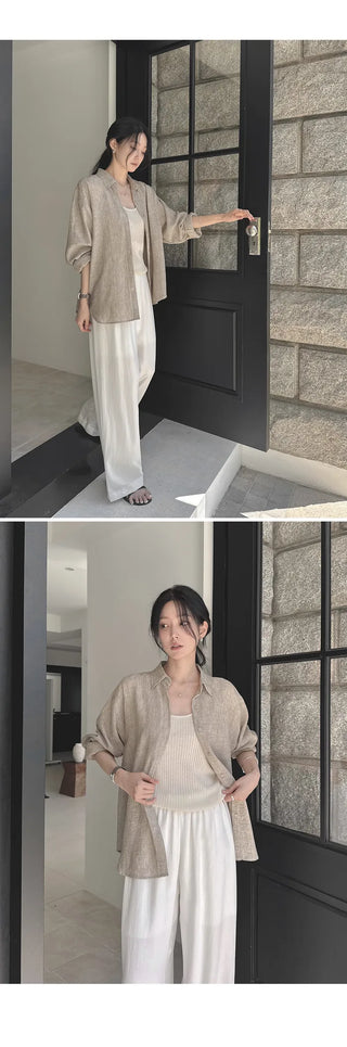 [4 colors] Organica Soft Grain Linen Shirt