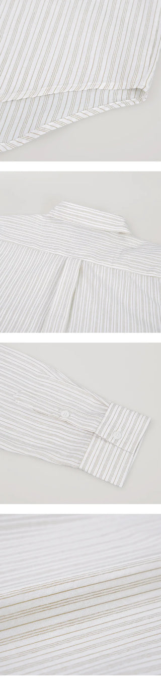 [4 colors] Zanzan Stripe Cotton Shirt