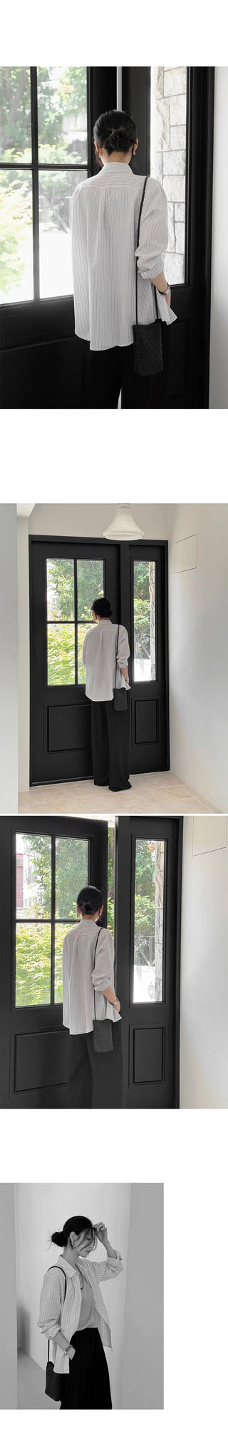 [4 colors] Zanzan Stripe Cotton Shirt