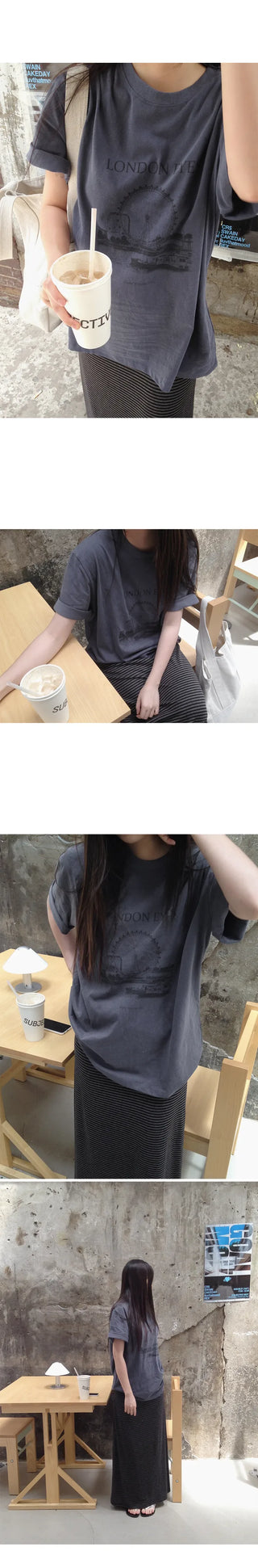 [4 colors] London Eye Pigment T-shirt
