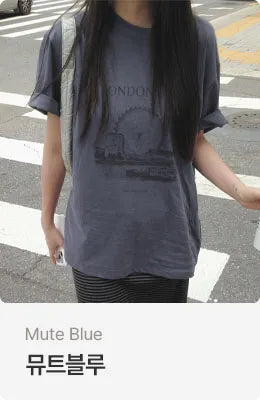 [4 colors] London Eye Pigment T-shirt