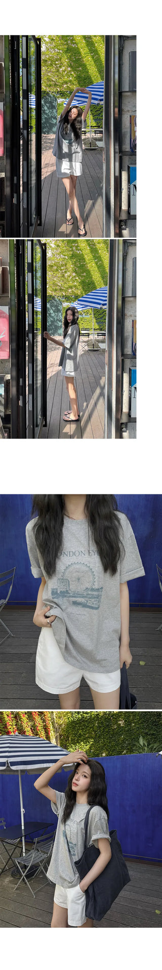 [4 colors] London Eye Pigment T-shirt