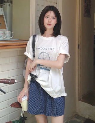 [4 colors] London Eye Pigment T-shirt