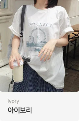[4 colors] London Eye Pigment T-shirt