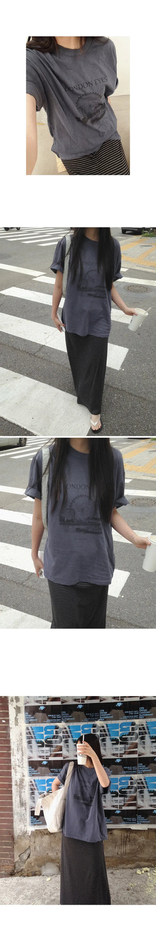 [4 colors] London Eye Pigment T-shirt