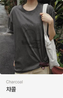 [4 colors] London Eye Pigment T-shirt