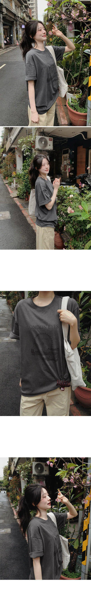 [4 colors] London Eye Pigment T-shirt