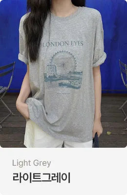 [4 colors] London Eye Pigment T-shirt