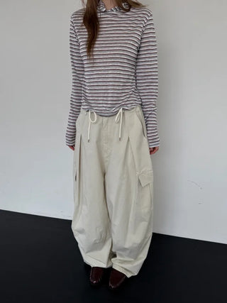 [3 colors] Balloon Wide Cargo Pants