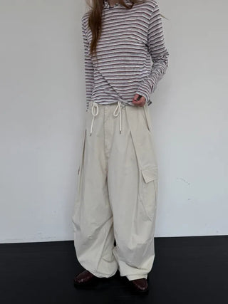 [3 colors] Balloon Wide Cargo Pants