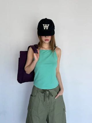 [6 colors] Colorful sleeveless top
