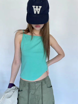 [6 colors] Colorful sleeveless top