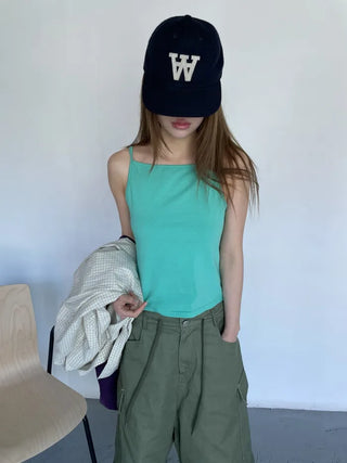 [6 colors] Colorful sleeveless top