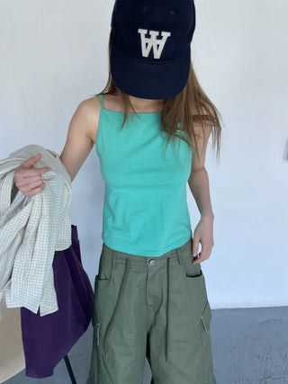 [6 colors] Colorful sleeveless top