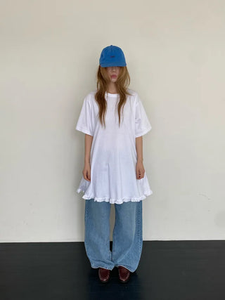 [3 colors] Cotton Frill Dress