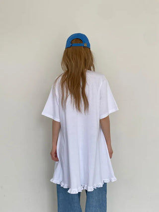 [3 colors] Cotton Frill Dress