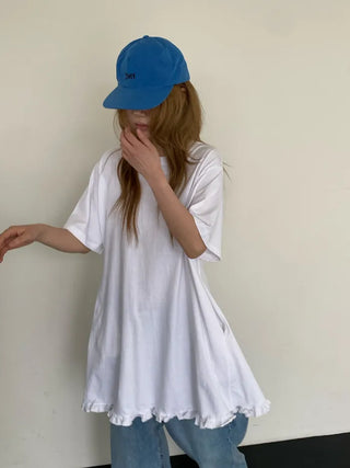 [3 colors] Cotton Frill Dress