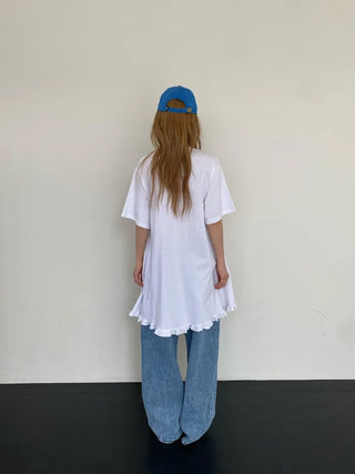 [3 colors] Cotton Frill Dress