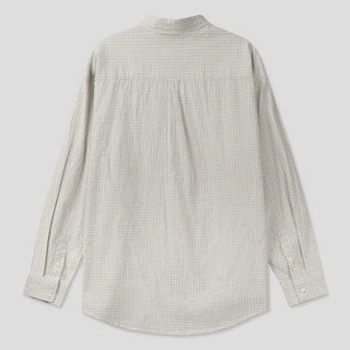 [4 colors] Square check shirt