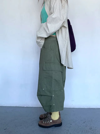[4 colors] Square check shirt