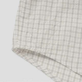 [4 colors] Square check shirt