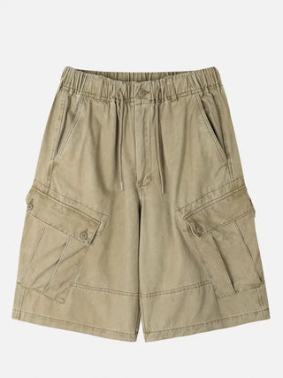 [4 colors] Stonewashed Bermuda Cargo Pants