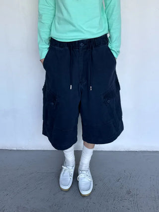 [4 colors] Stonewashed Bermuda Cargo Pants