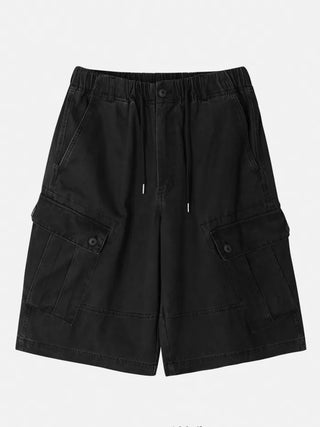 [4 colors] Stonewashed Bermuda Cargo Pants