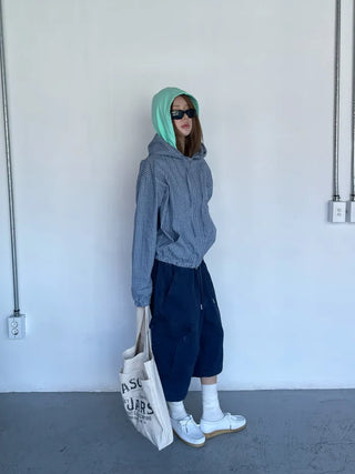 [4 colors] Stonewashed Bermuda Cargo Pants