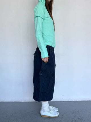 [4 colors] Stonewashed Bermuda Cargo Pants