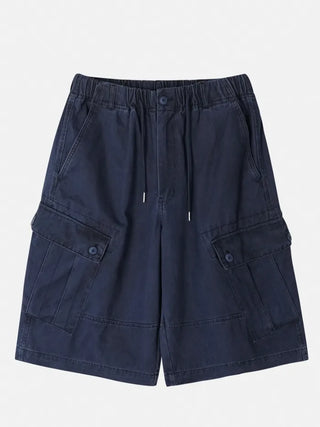 [4 colors] Stonewashed Bermuda Cargo Pants