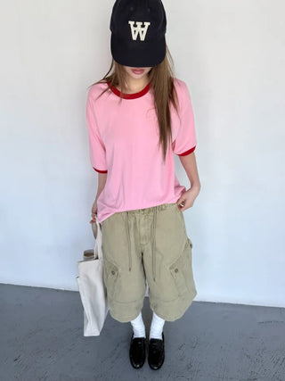 [4 colors] Stonewashed Bermuda Cargo Pants