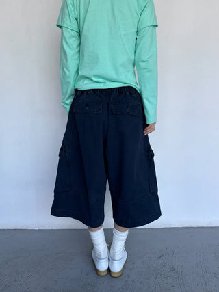 [4 colors] Stonewashed Bermuda Cargo Pants