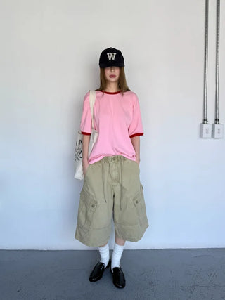 [4 colors] Stonewashed Bermuda Cargo Pants