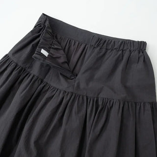 [3 colors] Side Button Midi Skirt