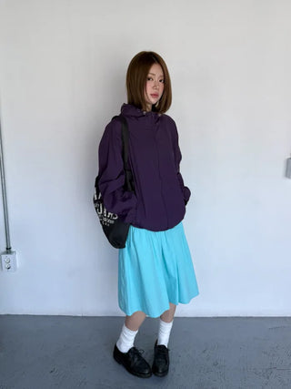 [3 colors] Side Button Midi Skirt