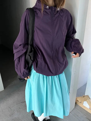 [3 colors] Side Button Midi Skirt