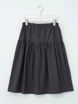 [3 colors] Side Button Midi Skirt
