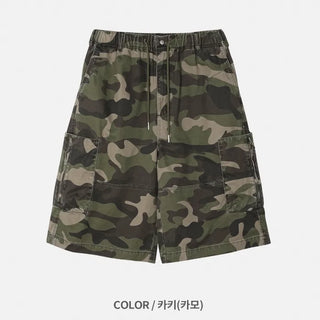 [4 colors] Zippered Bermuda Cargo Pants