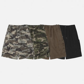 [4 colors] Zippered Bermuda Cargo Pants