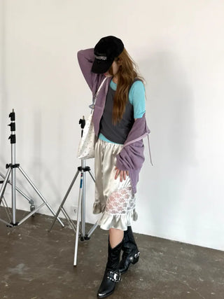 [3 colors] Silky Frill Bermuda Pants