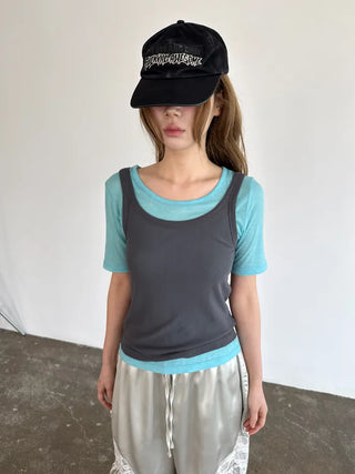 [3 colors] Silky Frill Bermuda Pants